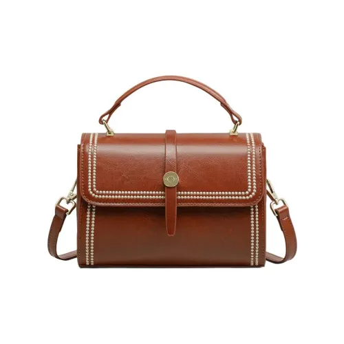 PT'SON Коровья кожа с синтетической кожей сумка маленькая женская коричневый