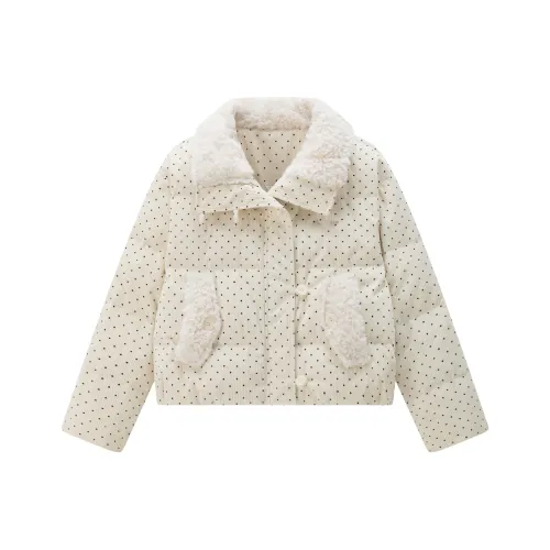 XIAOLIZI Экрю Женские пуховики
