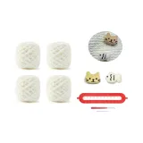 Сливочный-Кошка и Рыбка-DIY Ручной Шарф-с Вязаной Ткани Волшебный Инструмент