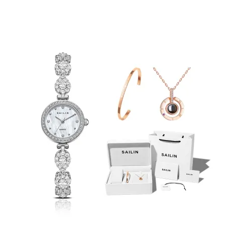 SAILIN Кварцевый механизм стальной ремешок женские часы многоцветный циферблат