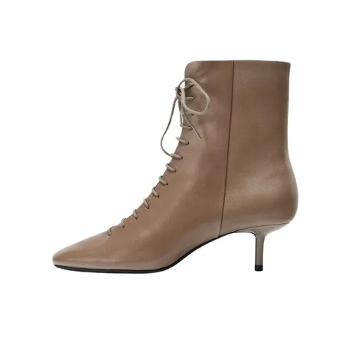 ZARA Ботильоны 5,5 см Женские Тауповые