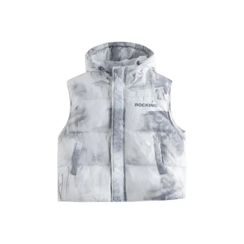 ZHIO Серый Белый Kids Пуховый жилет