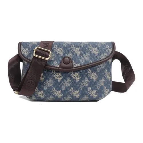 JANITINO ПУ (полиуретан) Сумка через плечо Стандартная Женская Синяя