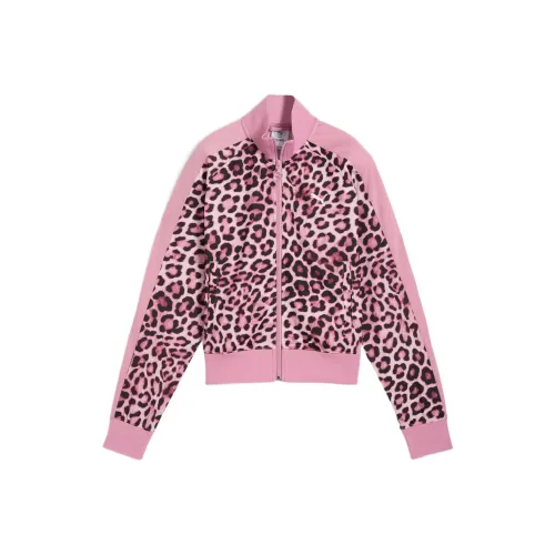 PUMA T7 Леопард с розовым принтом женские куртки