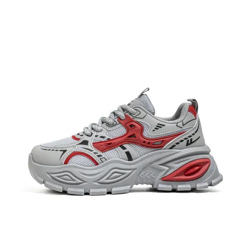 Warrior Толстая подошва Низкий топ Серый Красный Мужской