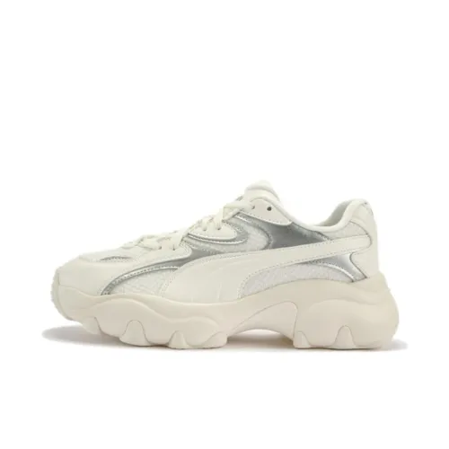 PUMA Pulsar Устойчивый к истиранию Низкий Топ Кэжуал Женский Белый