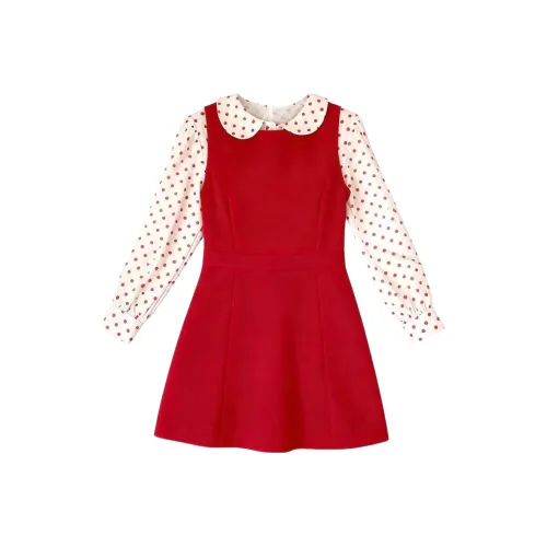 IQC Red Женские Длинные Платья с Длинными Рукавами