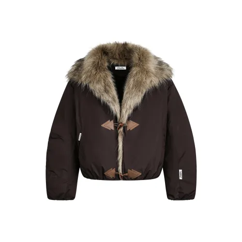 DOH STORE Темный кофейный унисекс пуховики