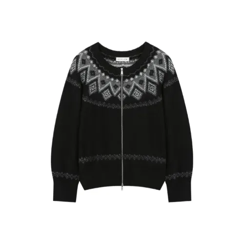 BESLOW Скандинавский KNIT Круглый вырез ZIP UP Кардиган Трикотаж Мужской