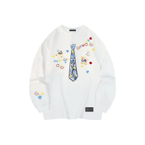 HUANQIU Длинный рукав Т-рубашка Унисекс