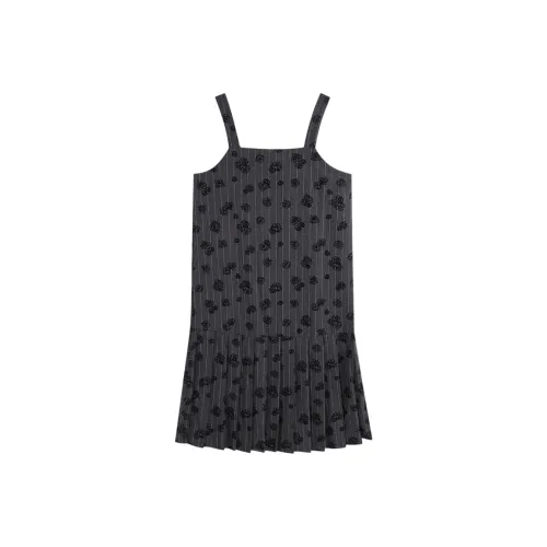 Migu Серый Черный Женские Платья Без Рукавов