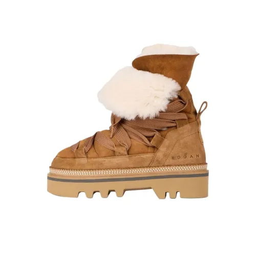 HOGAN H675 Короткие Сноубутсы Женские Коричневые