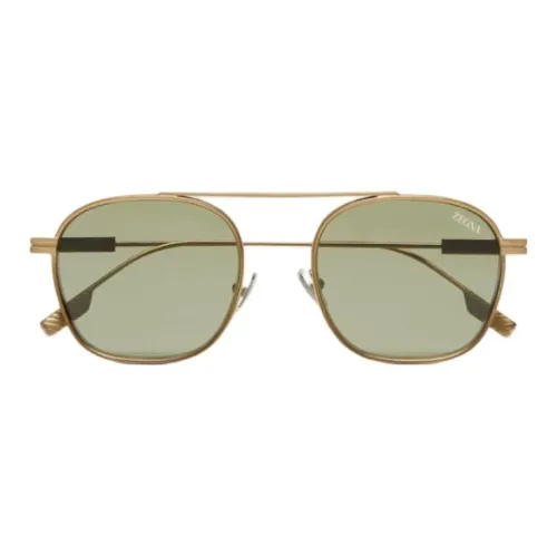 Zegna OVAL SUNGLASSES Мужские Золотые
