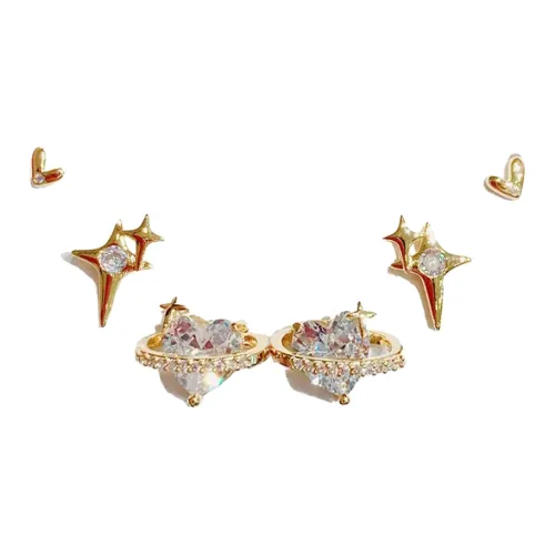 J KINGLAY Серьги-гвоздики из серебра 925 пробы женские