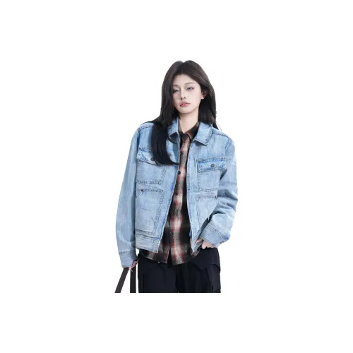 REXSHION Синий Унисекс Джинсовые куртки