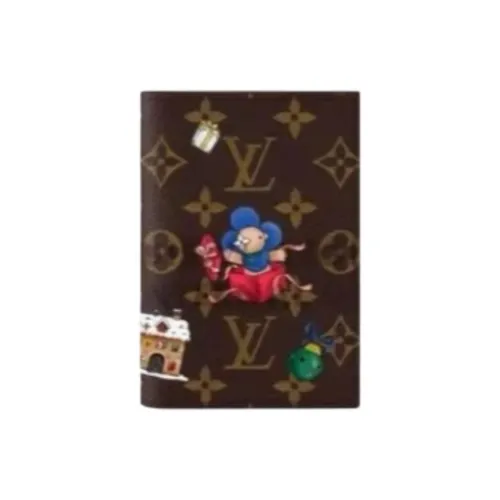 LOUIS VUITTON Холстер для паспорта из холста стандартный женский коричневый