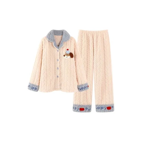 O'MESIK Абрикос Женские Пижамные Комплекты