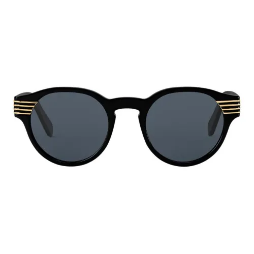 LOUIS VUITTON Ацетат Круглые Солнцезащитные очки Мужские Черные