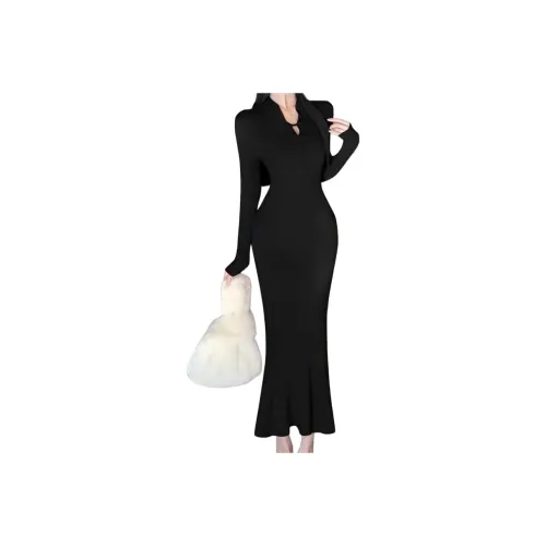 VINMUK Длинное платье с длинными рукавами женское