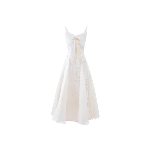 Blovelan Позолоченный Светло-Золотое Платье Женское Слиплатье