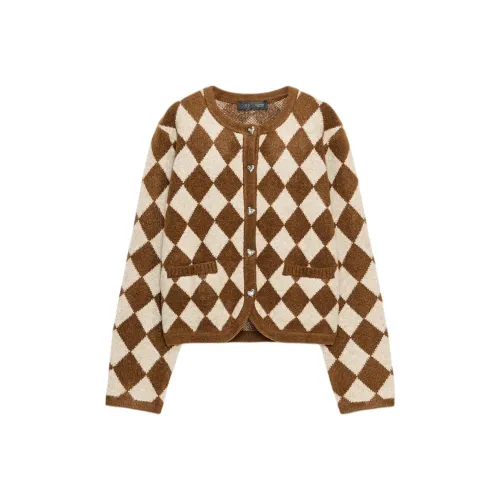 ZARA Collaboration Коричневый Телесный Женский Трикотаж