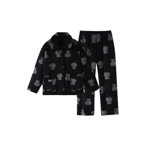 TLXT Элегантный Черный Серый Женский Пижамный Комплект