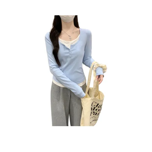 CASTLE WOODS Синий Женские T-рубашки