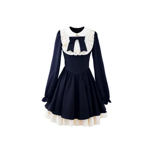 Blovelan Длинное платье с длинными рукавами женское