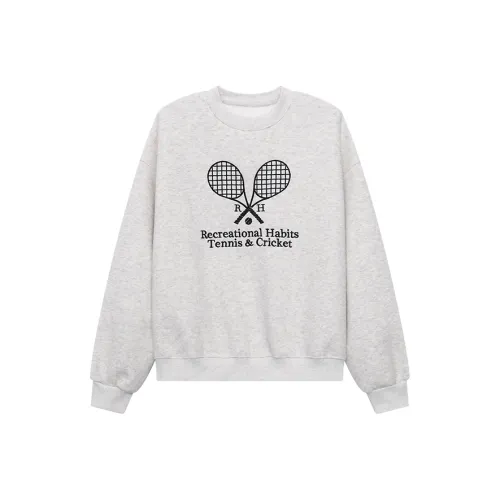 CHARM PICK Linen White Women's Sweatshirts CHARM PICK Льняные Белые Женские Свитшоты