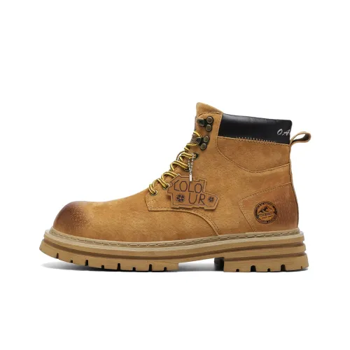 OAOQ Martin Boots Желтый Коричневый Унисекс