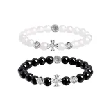 Хранитель Крест Браслет с бусинами (Парный)
