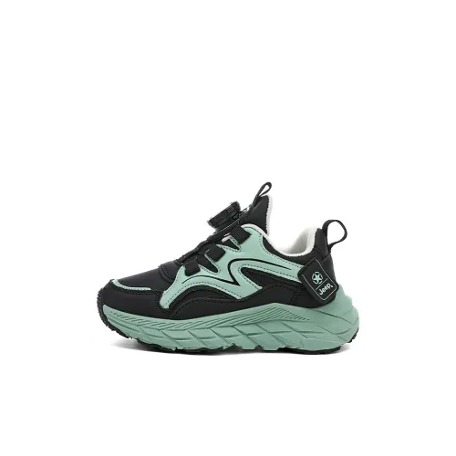 Jeep Легкий Амортизация Устойчивый к истиранию Дышащий Низкий Верх Баскетбольные кроссовки Черный Зеленый Детский