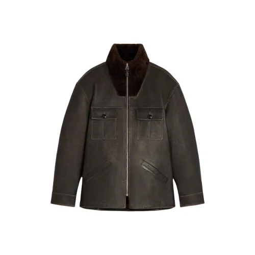 CELINE Темно-коричневый Мужской пуховик