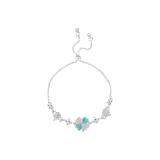 Счастливый браслет с четырехлистным клевером [Розовый корзина]