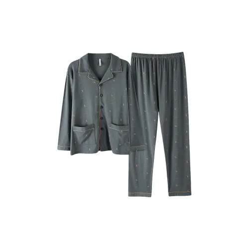 FENTENGCARE Оливковый Мужской Пижамный Комплект
