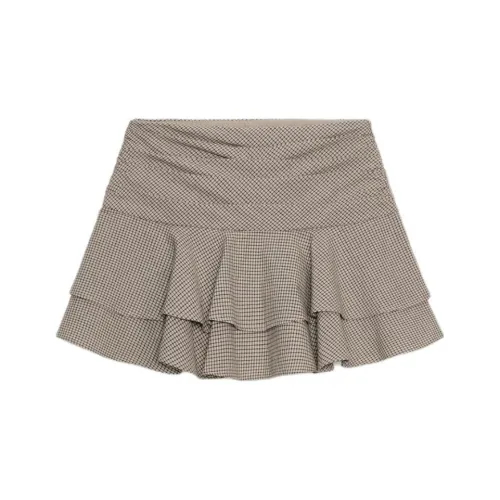 ZARA Collaboration Коричнево-желтые Женские Повседневные Шорты