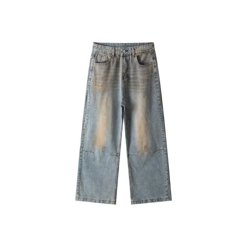 SONGXIER Винтажные синие унисекс джинсы