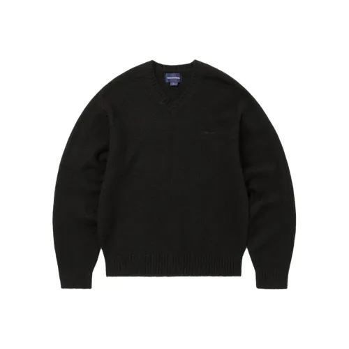 Thisisneverthat FW25 Brushed V-Neck Knit Sweater Black Sweater Unisex
