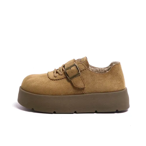 HUANQIU Винтаж Birkenstock Стиль Обувь Низкий Верх Утеплённая Обувь Женская