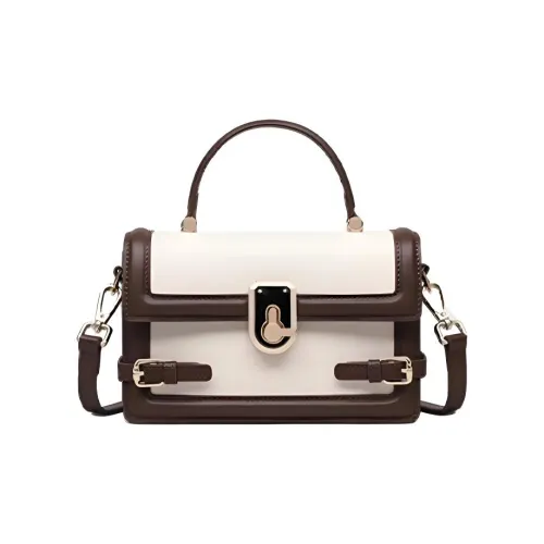 MILLIE'S Корова Кожа с Синтетической Кожей Сумка Женская Экрю Кофейный