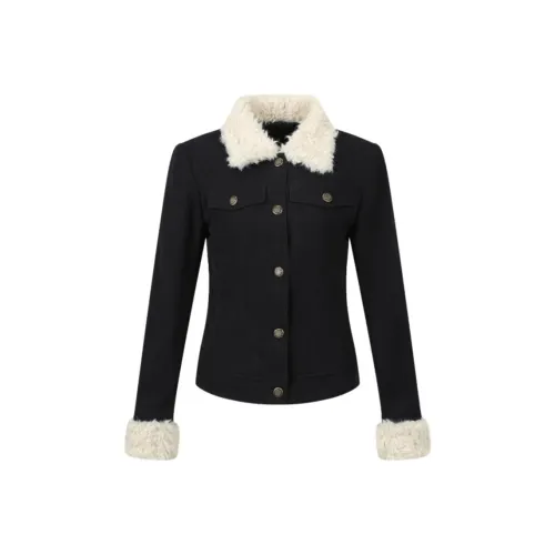 Incolore Темно-синие женские куртки