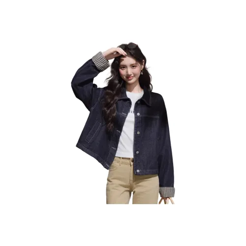TXGN Темно-синий женский джинсовые куртки