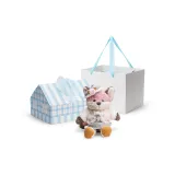 Лиса Персик 35 см (Зимняя овечья шерсть, коробка включена)