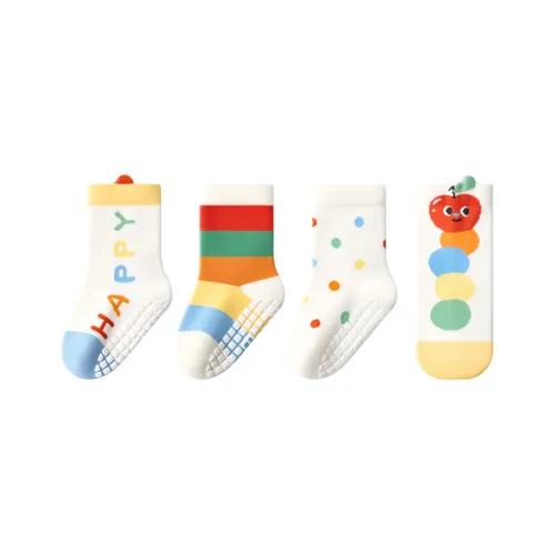 Малыш Осенние Зимние Носки для Малышей Toddler 4 упаковки 100% хлопок антибактериальный для младенцев и малышей