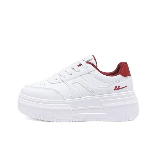 Warrior Скейтборд Кроссовки Женские Белые Бургунди