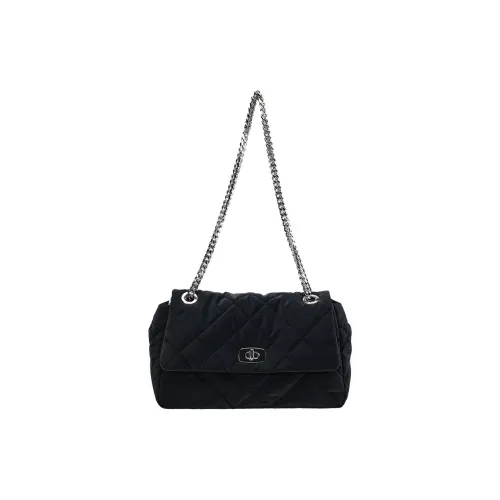 URBAN REVIVO Сумка через плечо из ткани стандартная женская черная