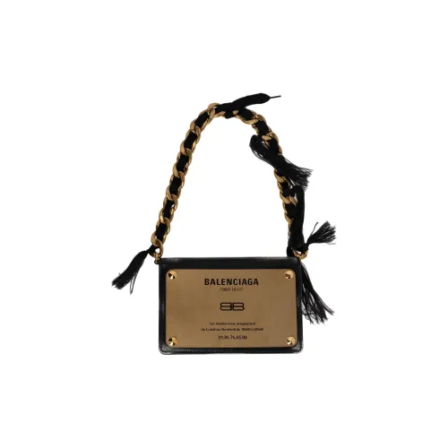 Balenciaga Кожа Плечевая Сумка Маленькая Женская Бежевая