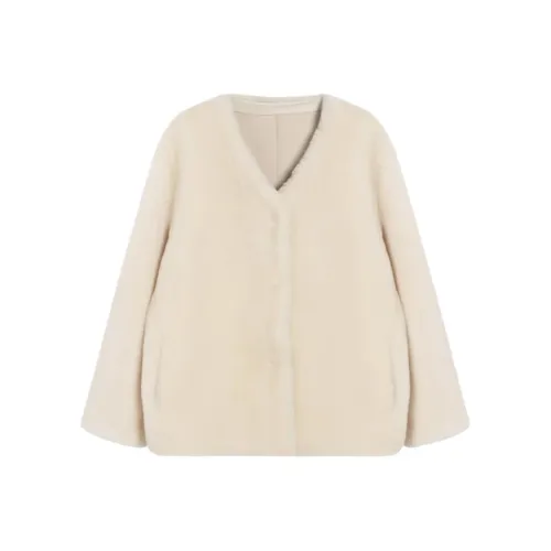 GZQJ Экрю Женское Пальто