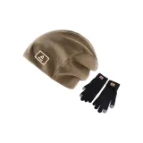 Коричневая шляпа + черные перчатки