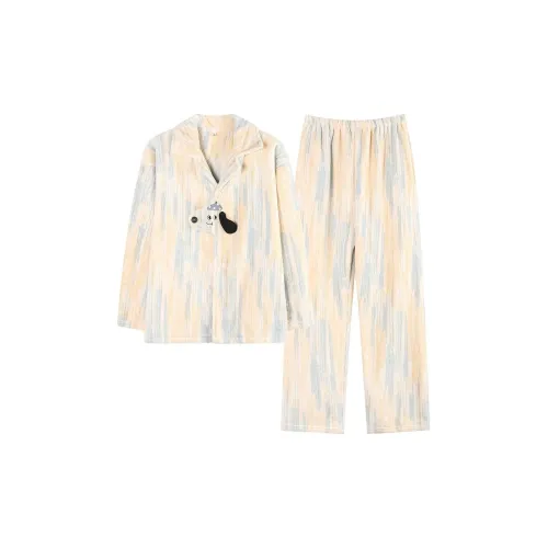 JINXU Абрикос Мужской Пижамный Комплект